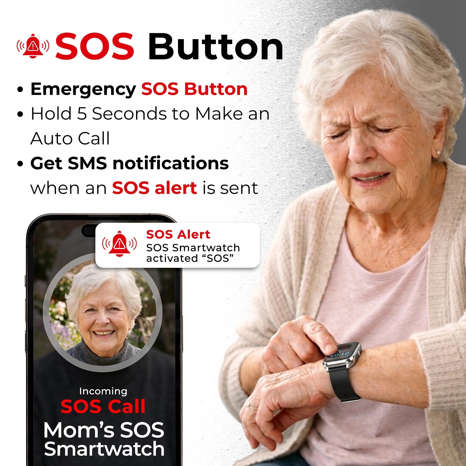 Senior Fall Detection SOS Smartwatch | SecuLife – SecuLife®