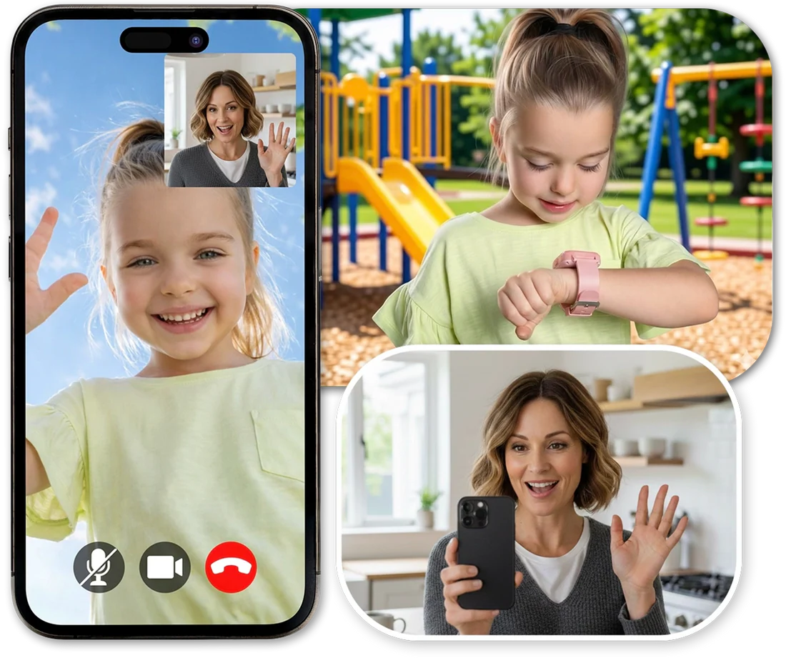 Two-way voice & video — with only the people you approve.
