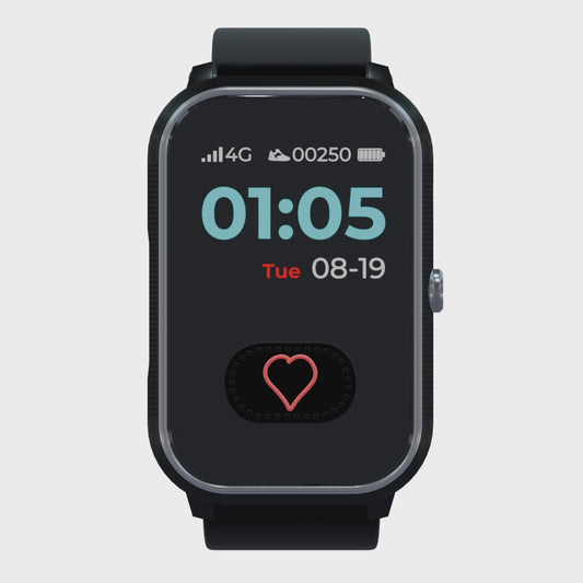 Best senior fall detection smartwatch with GPS tracking, SOS emergency button, two way voice calling, caregiver mobile app monitoring elderly parents living alone.