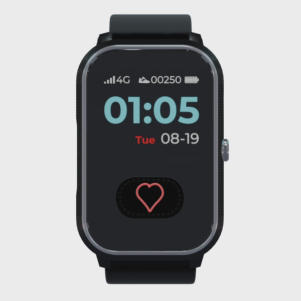 Best senior fall detection smartwatch with GPS tracking, SOS emergency button, two way voice calling, caregiver mobile app monitoring elderly parents living alone.