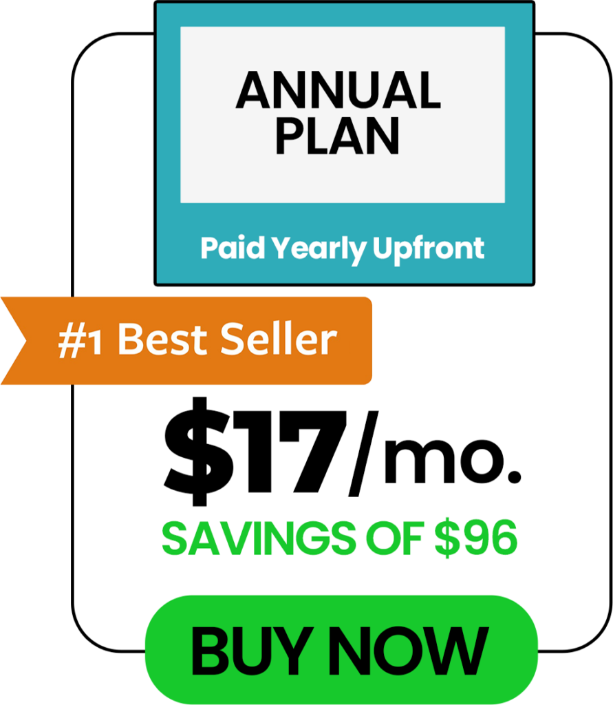 $17 mo Plan Chart for Website
