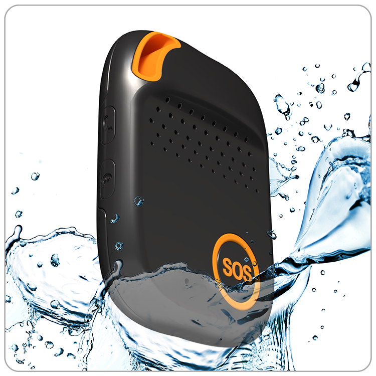Compact and durable SecuLife ES4 senior GPS tracker with IP67 waterproof rating