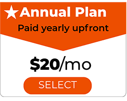 $44 + Annual Plan $20/month Paid Yearly Upfront ($240)