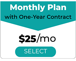 $44 + Paid Monthly $25 one year contract