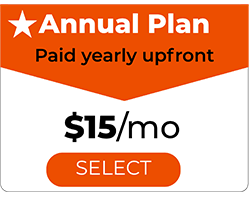 $44 + Annual Plan $15/month Paid Yearly Upfront ($180)