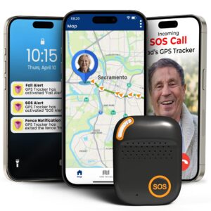 SecuLife Senior ES4 GPS medical alert tracker with fall detection, SOS button, and mobile app for elderly safety