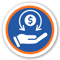 100% money-back guarantee icon for SecuLife safety device
