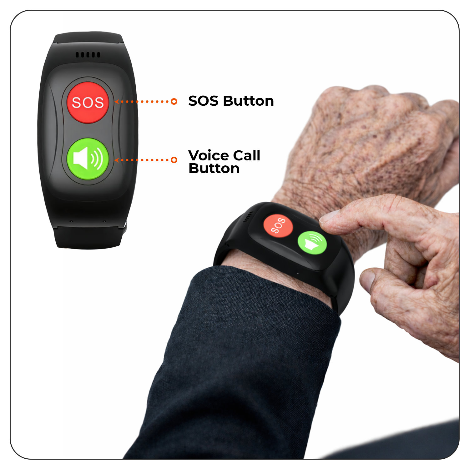 How to use SOS wristband buttons with visual indicators for seniors
