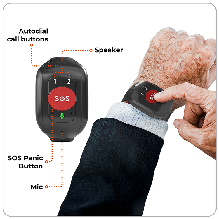 How to use SOS wristband buttons with visual indicators for seniors