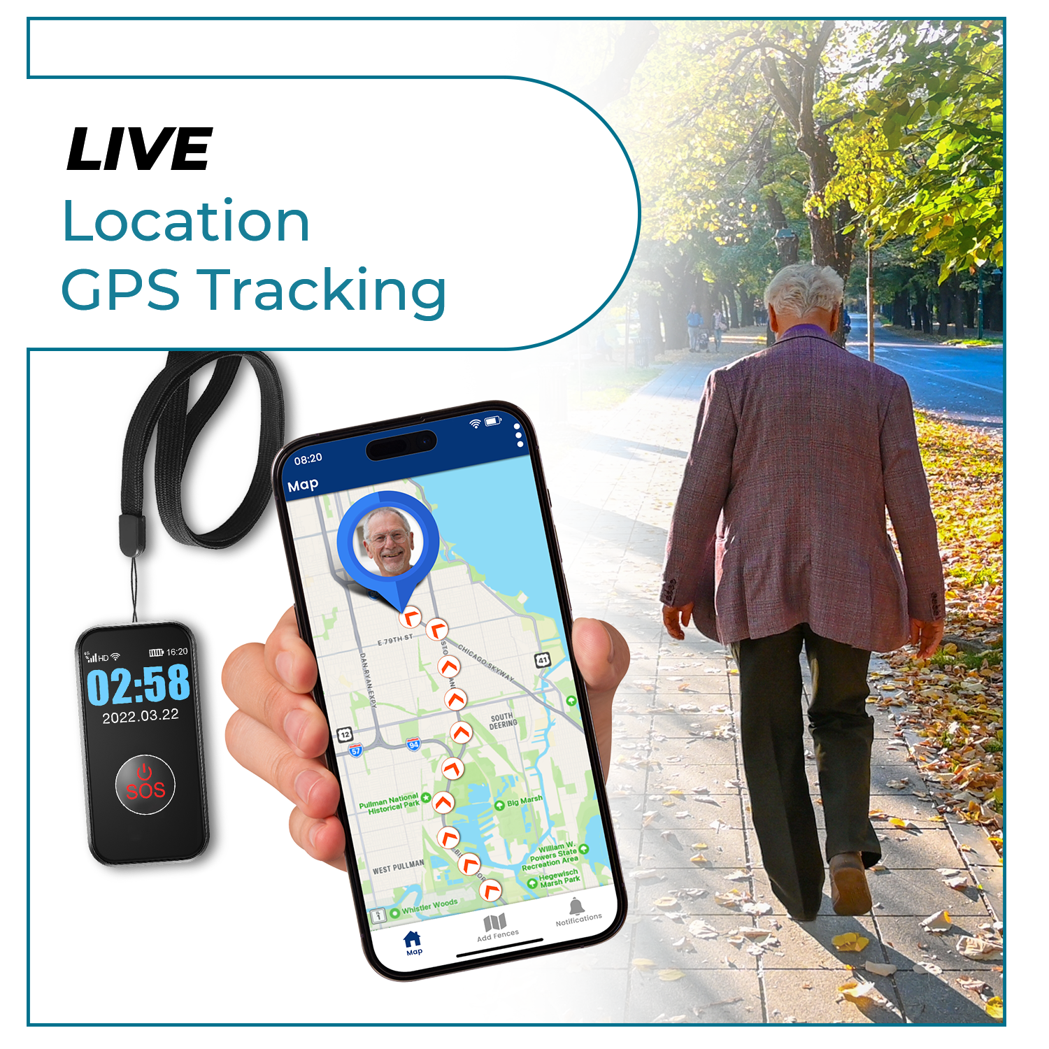 SecuLife Wearable Life Alert Medical Pendant | SecuLife, image size:1500x1500