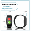 Fall detection SOS wristband measurements designed for comfortable all day wear