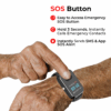 Senior SOS smartwatch with one-touch emergency calling and instant alert notifications for caregivers
