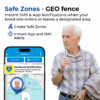 Senior safety watch with geofence arrival and exit notifications for caregivers